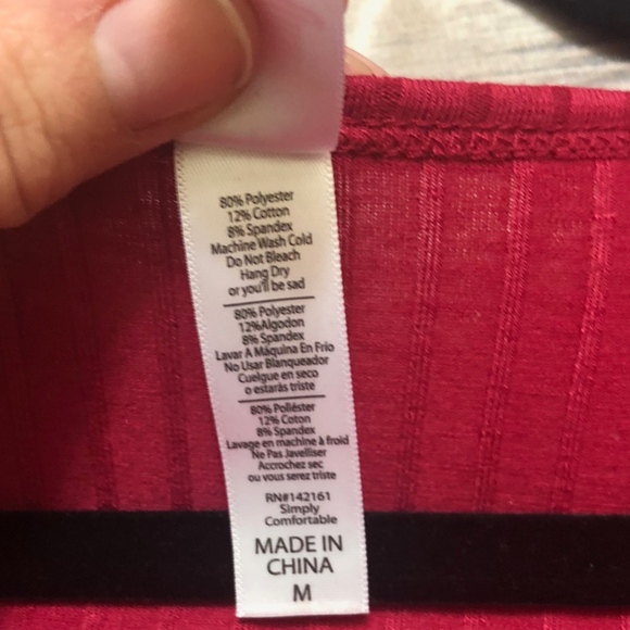 ♦️2/$30 LuLaRoe Classic T Ribbed Fabric - Picture 2 of 6